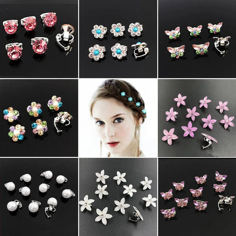 

1pcs/pack Crystal Rhinestone Flower Hair Claw Hairpins Hair Accessories Ornaments Hair Clips Hairgrip for Kids Girl