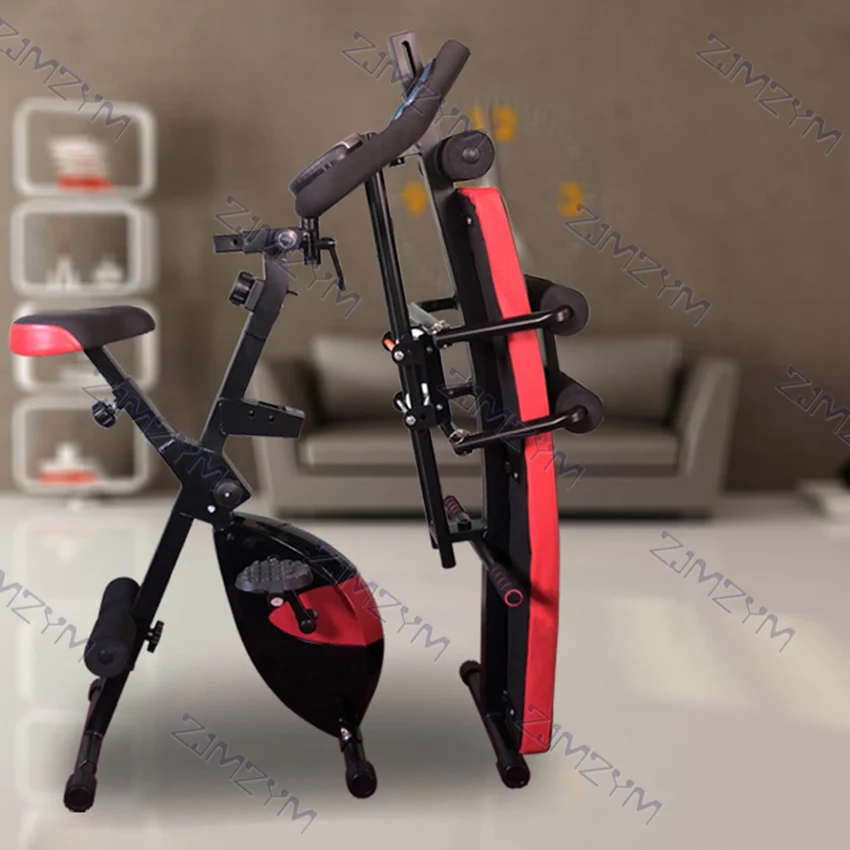 

Multi-Function Foldable Sit Up Bench Spinning Bike with Counter Push-Up Pull Rope Abdominal Exerciser Fitness Training Equipment