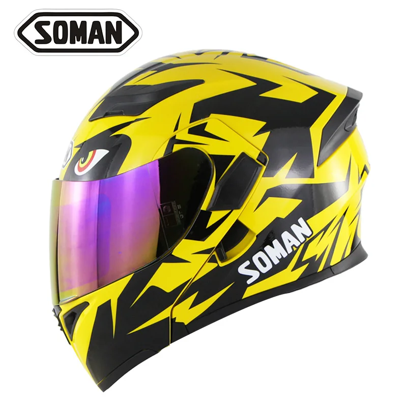 Мотоциклетные шлемы SOMAN SkyEye Street с защитой от УФ лучей модель 400 внутренним