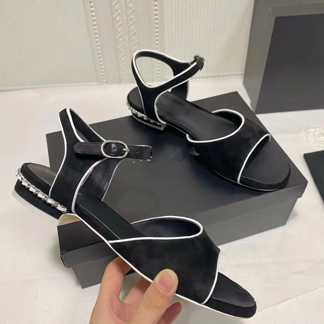 

Women's Sandals 2021 Classic Style Women's Summer Shoes All-match Women's Leather Buckle Wedge Shoes Women's Shoes