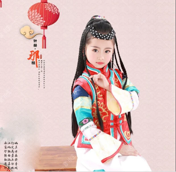 

Детский костюм для танцев и выступлений, этнический костюм принцессы Монголии