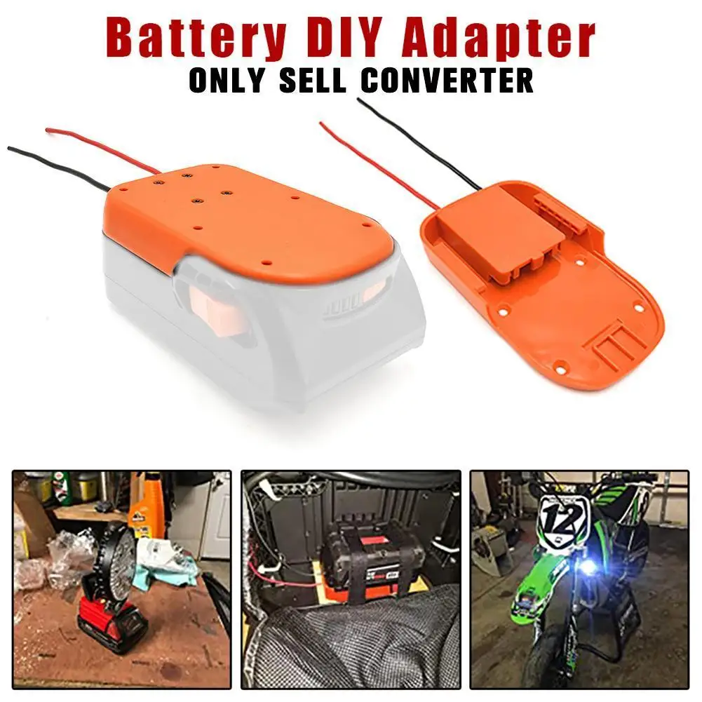 

DIY Converter Cable Output Adaptor Compatible With Ridgid AEG 18V Lithium Ion Battery Easy To Install Suitable For High Power