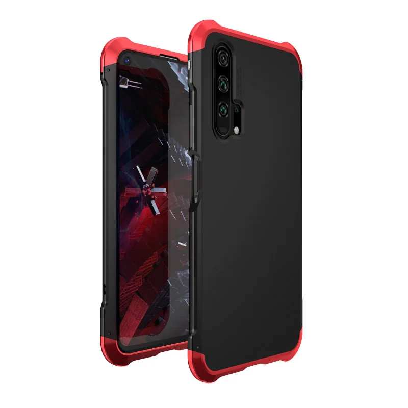 Black Red Противоударный металлический чехол-бампер для телефона huawei Honor 20 Honor20, матовая жесткая задняя крышка из поликарбоната, чехол-броня для huawei Honor 20 - Цвет: Black Red