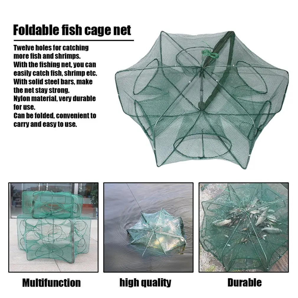 

Foldable Design Automatic Fishing Net Shrimp Cage Folding Fishing Crab Fish Trap Cast Net Cast Fishing Accessories