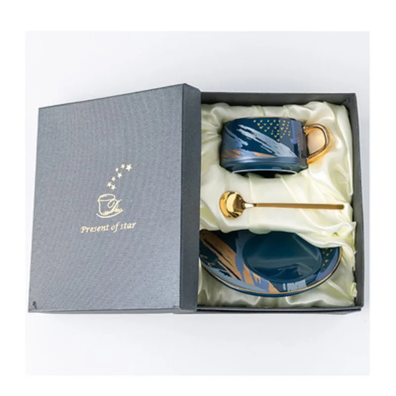 Керамическая кофейная чашка с золотым ободком кофейные кружки креативная