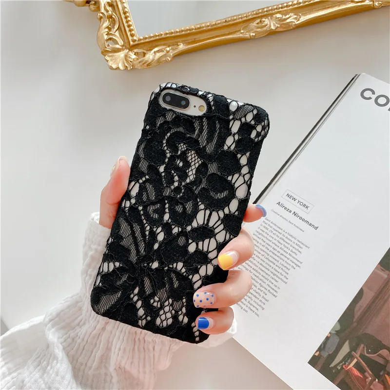Роскошный сексуальный кружевной чехол для телефона iphone 11 Pro Max XR X XS 6 6s 7 8 plus задняя