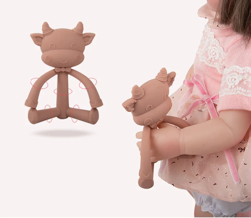 XCQGH стереоскопические силиконовые грызунки для новорожденных мальчиков и