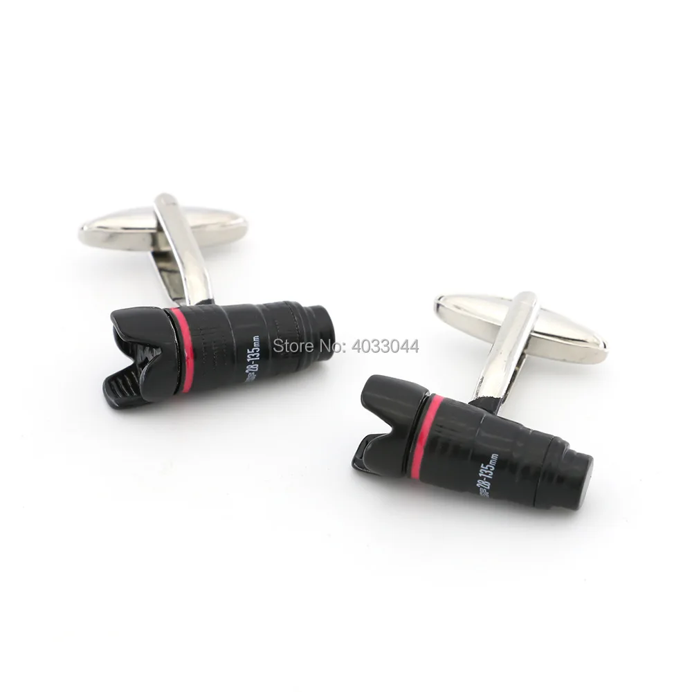 

camera lens cuff link men shirt fancy black SLR lens cufflinks design for shirts fashion accessories new model OnlyArt Jewellery