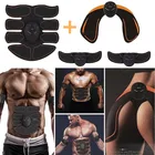 Умный тренажер для мышц живота, беспроводной массажный стимулятор EMS, вибрационный тренажер для похудения, сжигание жира, тренировка бедер