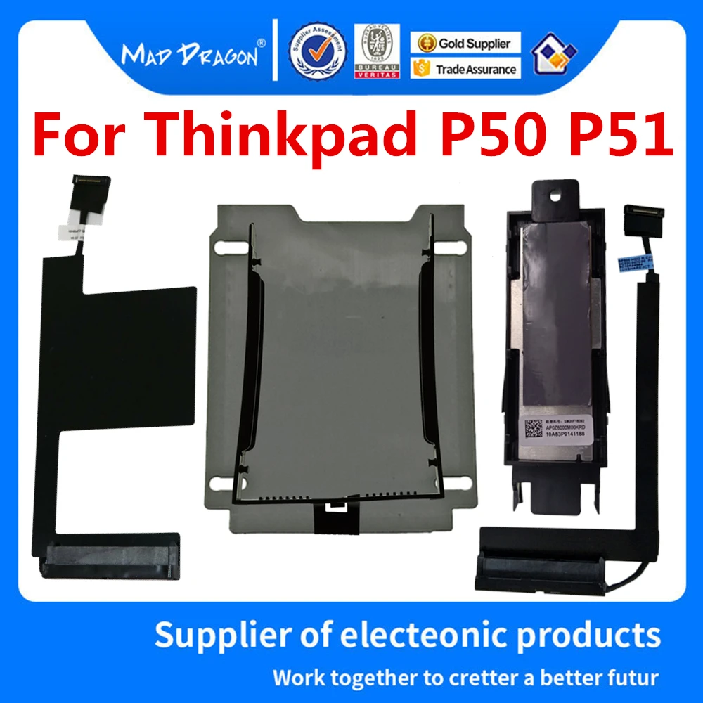 Новый жесткий диск PCI M.2 _ Cable_Caddy tray_серебристая бумага для Lenovo ThinkPad P50 P51 серии 00UR798