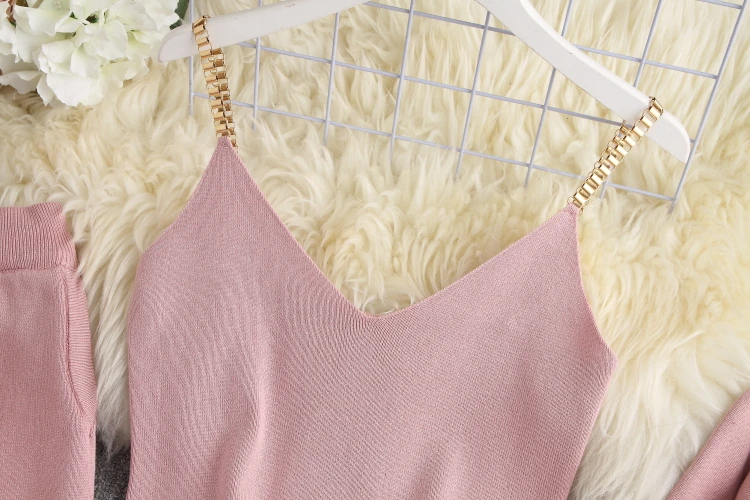 ALPHALMODA 2020 новый стиль жилет на ремне с цепочкой трикотажная куртка длинным