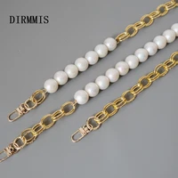 new fashion woman handbag accessory parts white pearl acrylic resin chain luxury solid strap women shoulder cute clutch chains
