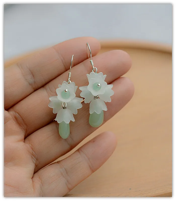 Серьги-гвоздики в стиле ретро из серебра 925 пробы | Украшения и аксессуары