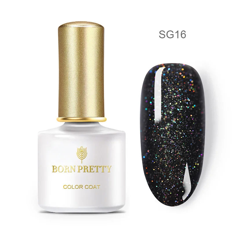 BP-SG16 Гель-лак для ногтей BORN PRETTY с блестящими блестками, 6 мл, глазирующий УФ-гель розового, золотого, серебряного цвета, сияющий, впитывающий УФ-Гель-лак для ногтей - Цвет: BP-SG16