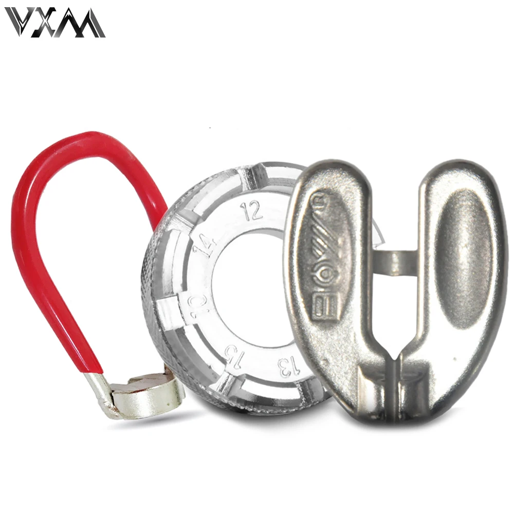 

Bicycle Spoke Key Ring Adjustment Tool Mountain Bike Road Steel Wire Wrench Dead Fly Tight Spokes Spanner Set