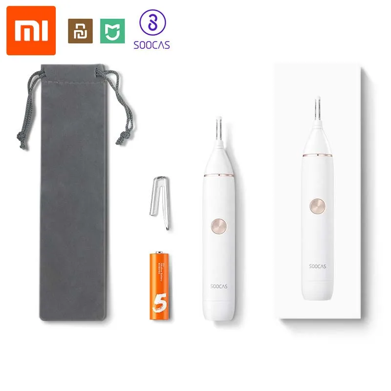 Xiaomi Youpin SOOCAS N1 моющийся триммер для волос в носу умный мини портативный электробритва бритва с сумкой для путешествий