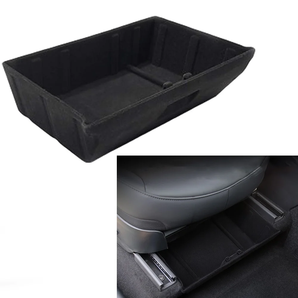 

1 PCS For Tesla Model Y Under Seat Storage Box Organizer Box Car Modification Interior Accessories Easy Installation