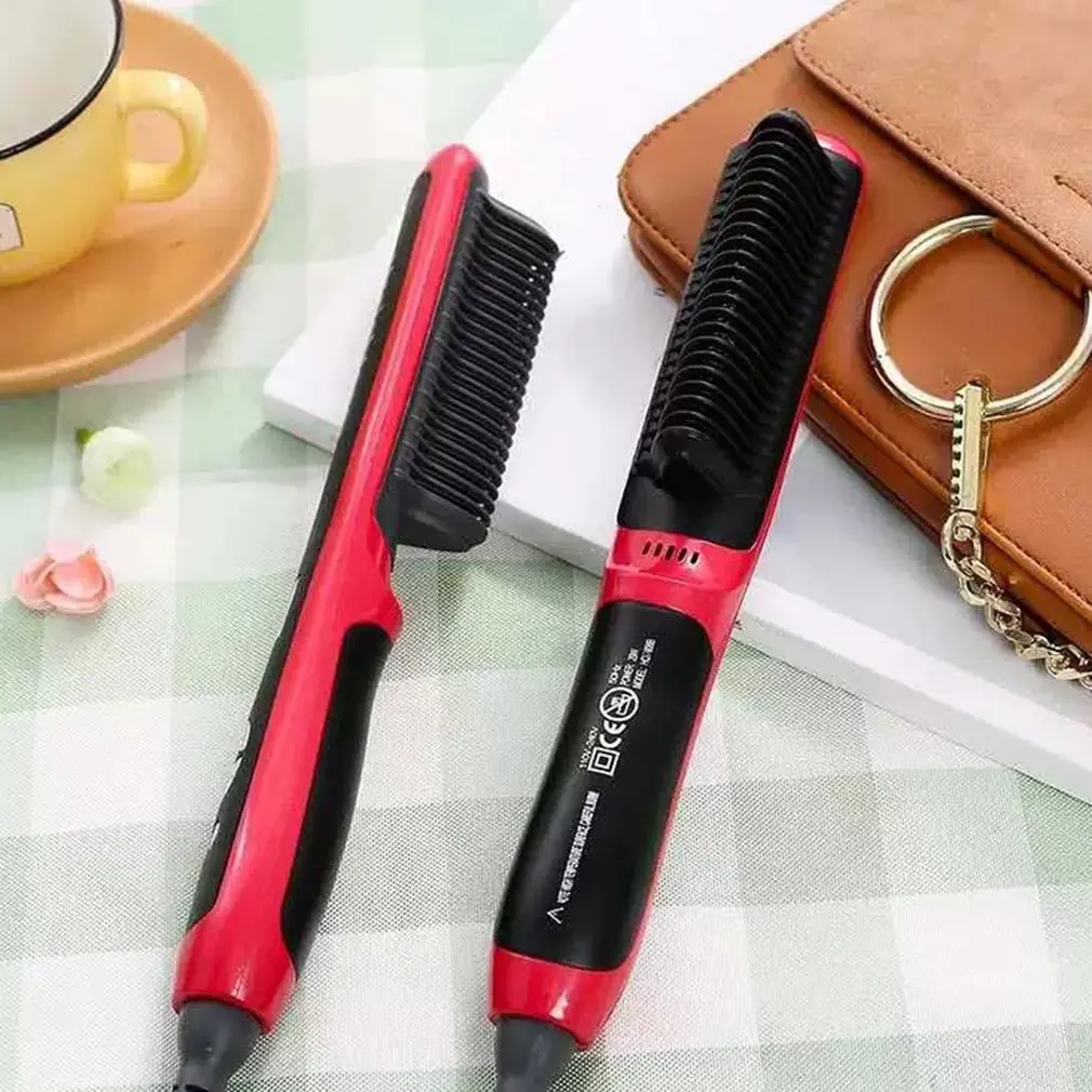 

Straightener Ceramic Hair Straighteners Multifunctional Hair Brush Curling Iron Straightening Comb Quick Hair Styler