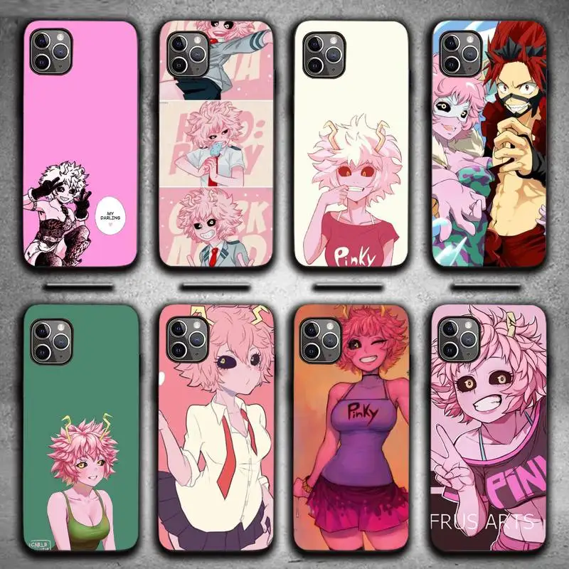 

My hero academia Mina ashido Phone Case for iPhone 13 11 12 Pro X XS XR Samsung A S 10 20 30 51 Plus pro Max mobile bags