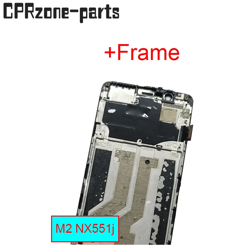 

5.5" Black / White + Frame For ZTE Nubia M2 NX551J LCD Display With Touch Screen Digitizer Sensor Panel Assembly