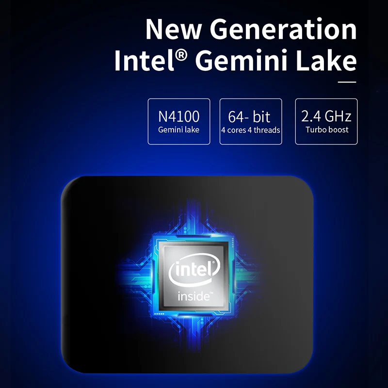 Мини ПК Jumper Ezbox N4 Intel Gemini Lake N4100 4 Гб ОЗУ 64 ПЗУ 2 ГГц/5 ГГц Wi Fi Windows 10 мини с поддержкой
