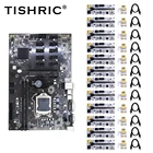 Материнская плата TISHRIC B250C B250 BTC для майнинга 12 USB PCIE Райзер для видеокарты для майнинга биткоинов ETH Райзер 009s LGA 1151 DDR4 RAM