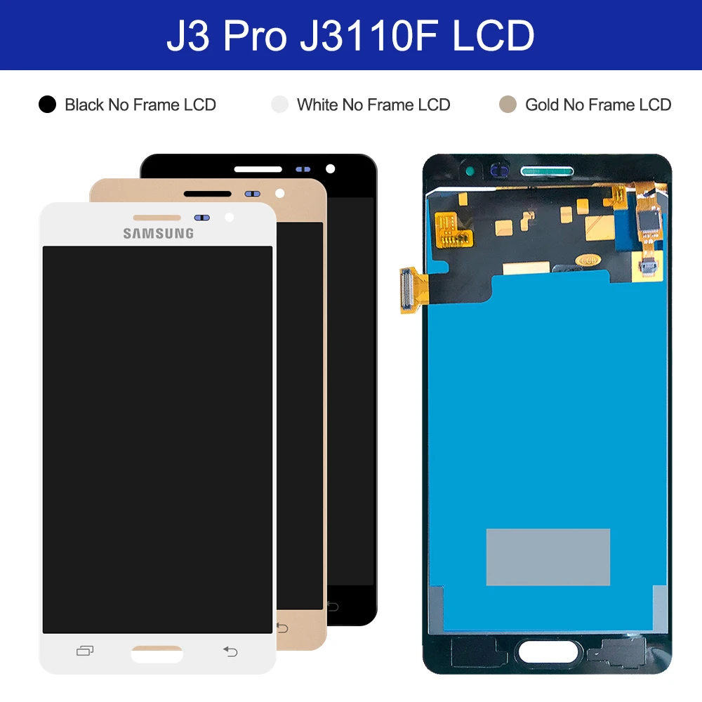 ЖК дисплей с регулировкой яркости J3110 сенсорный экран для Samsung Galaxy J3P J3 pro J3119