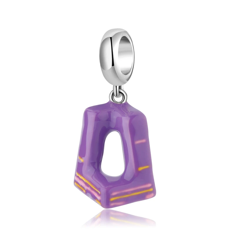 

Женский браслет из серебра 925 пробы, с фиолетовой эмалью