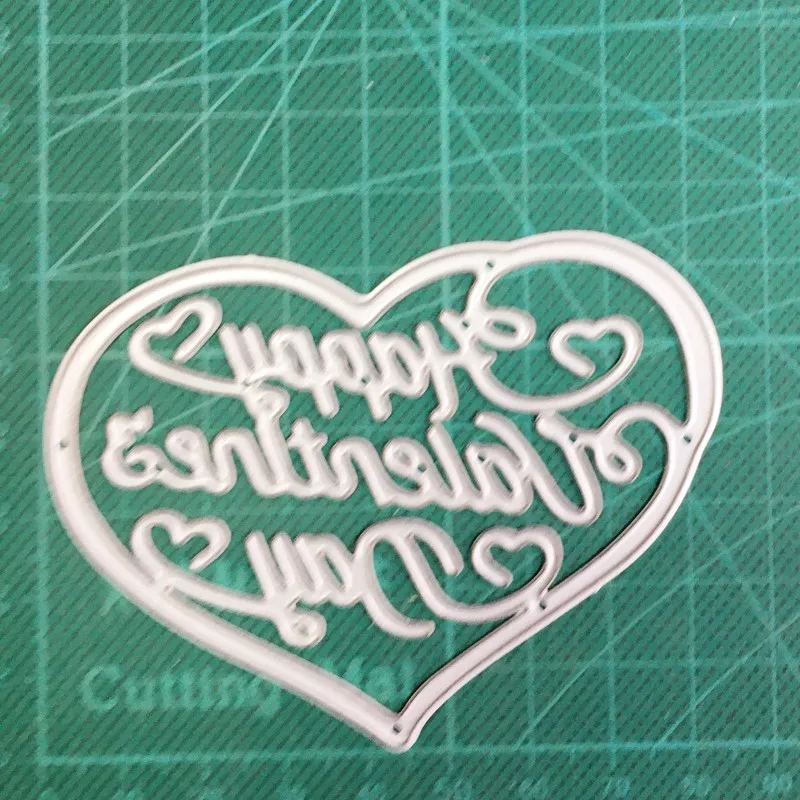 

Happy Valentine's Day Metal Cutting Dies stamp dies Stencils Scrapbooking dies Paper Cards Making Embossing Die Cuts Craft dies