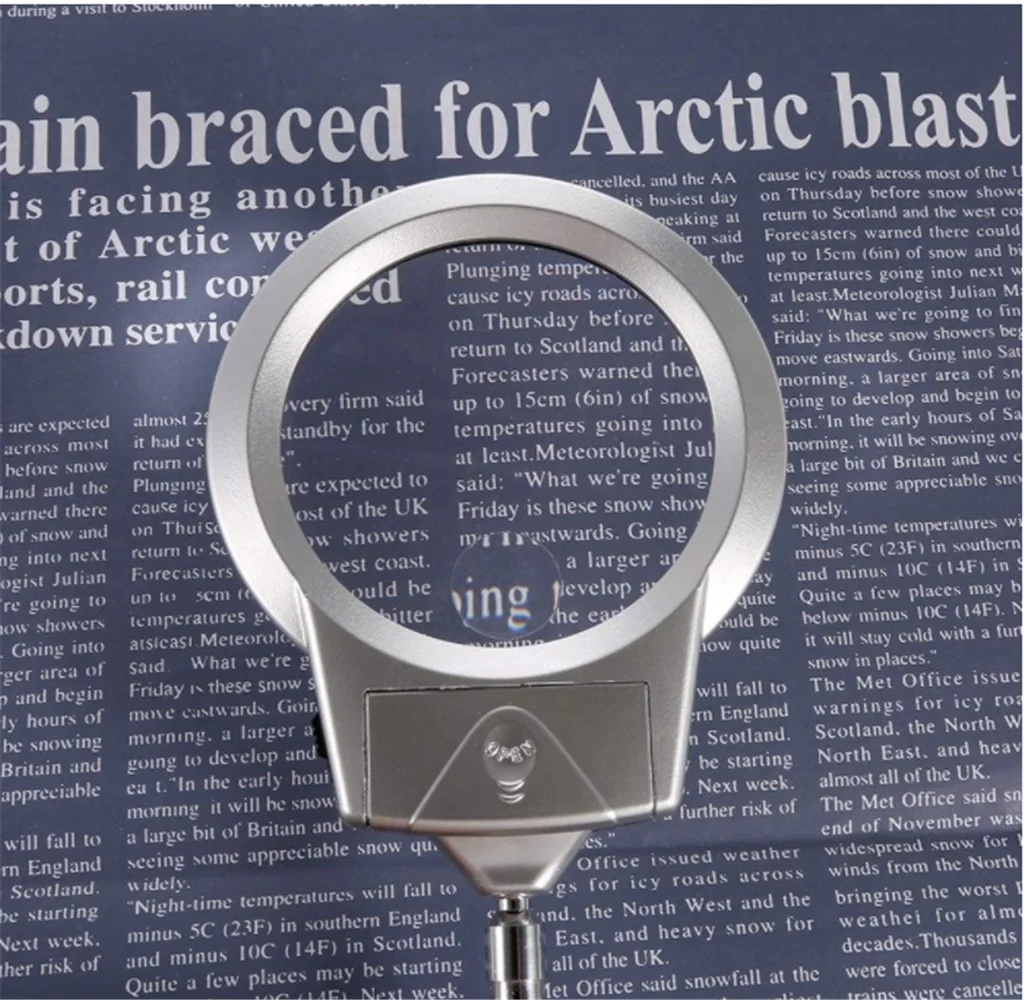 Увеличительное стекло 6X многофункциональная настольная лампа гибкая лупа