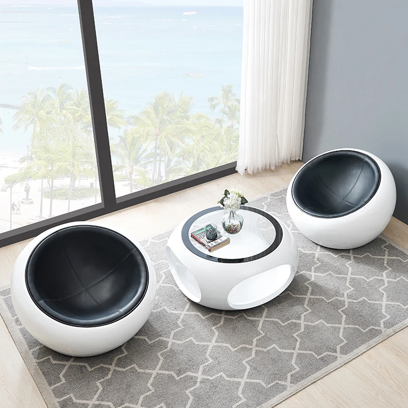 

Модный креативный стол для переговоров и стул GY, простой круглый одноместный кожаный диван для отдыха