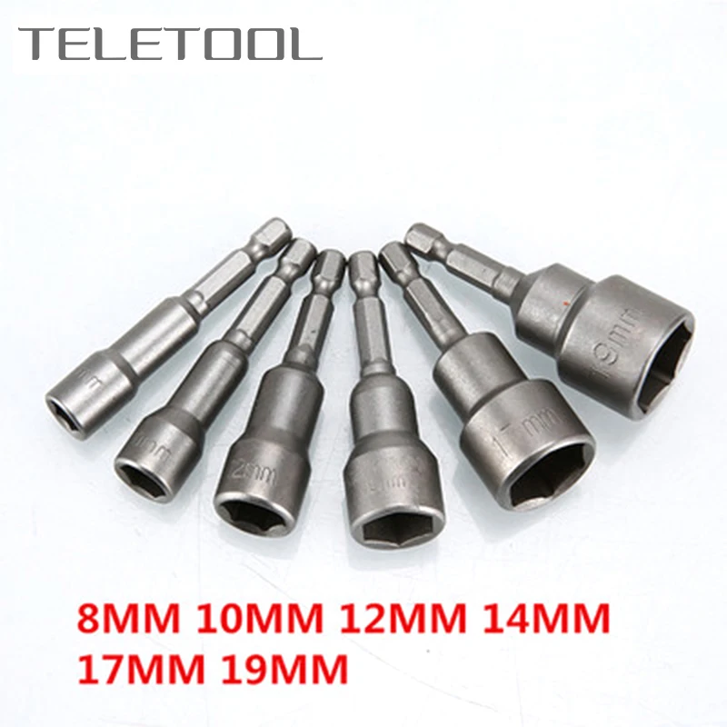 

6-19mm Hexagon Nut Driver Drill Bit Socket Screwdriver Wrench Set Drill Bit Adapter for Electric Screwdriver Handle Tool