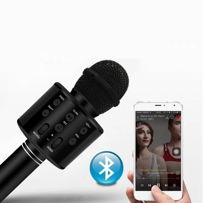 FGHGF микрофон WS858 Bluetooth беспроводной конденсаторный волшебный для караоке