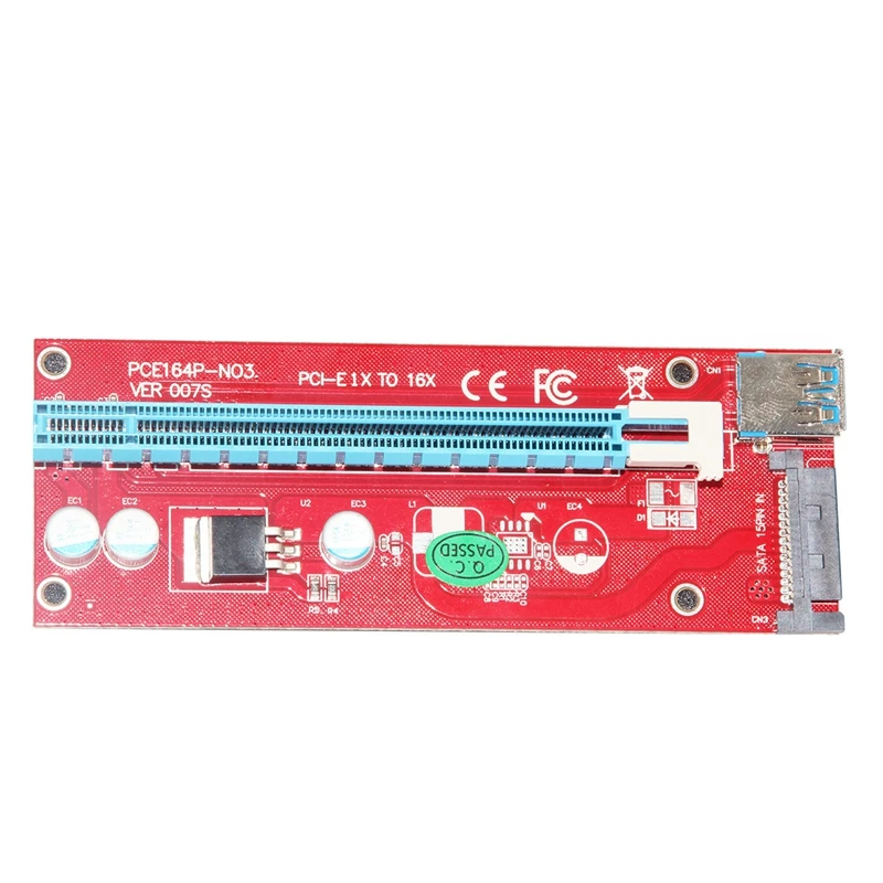 

6Pcs PCI-E Express X16 Extender PCI E USB Riser Card Pcie Mining Card Adapter for Bitcoin Mining BTC Motherboard Device