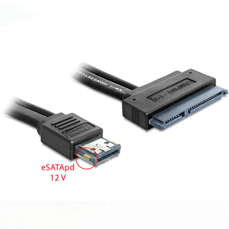 Dual Power Esata Usb 12v 5v Combo To 22pin Sata Usb Hard Disk Cable Accessories,2.5 "SSD HDD Hard Drive Adapter Cable