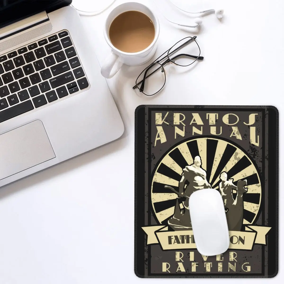 

Kratos Father And Son River Rafting God Of War Gaming Mouse Pad Antislip Mouse Mats Rubber Gamer Computer Laptop Pad