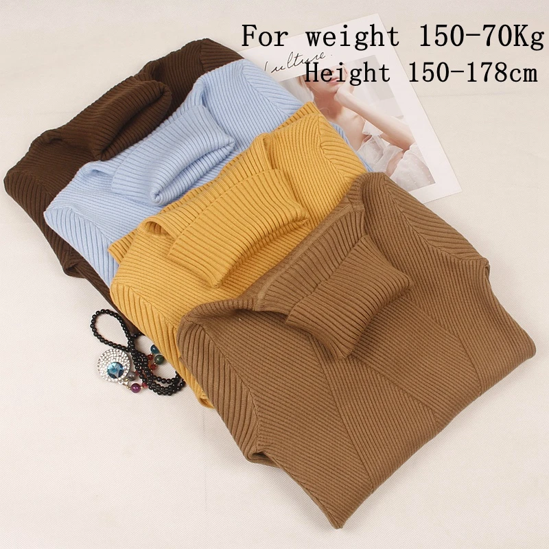 Женский свитер GIGOGOU теплый с высоким воротом вязаный на осень и зиму | Женская