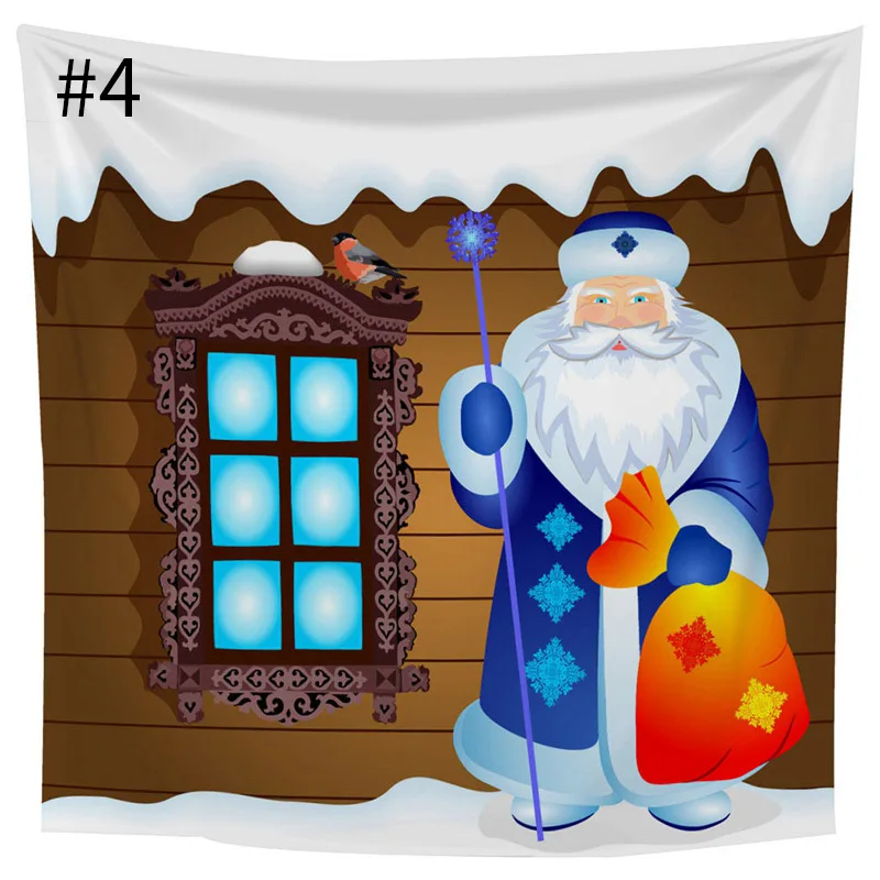Santa Claus Tapestry Beautiful Snow Maiden Wall Hanging Tapestry High Quality 3D Coverlet Waterproof Tapestry Christmas Decor - Цвет: 4
