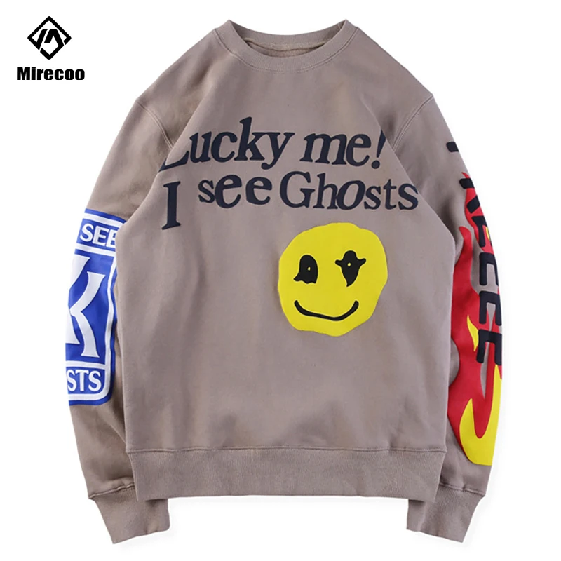 Толстовка Lucky Me I SEE GHOSTS мужская толстовка с принтом улыбки и круглым вырезом