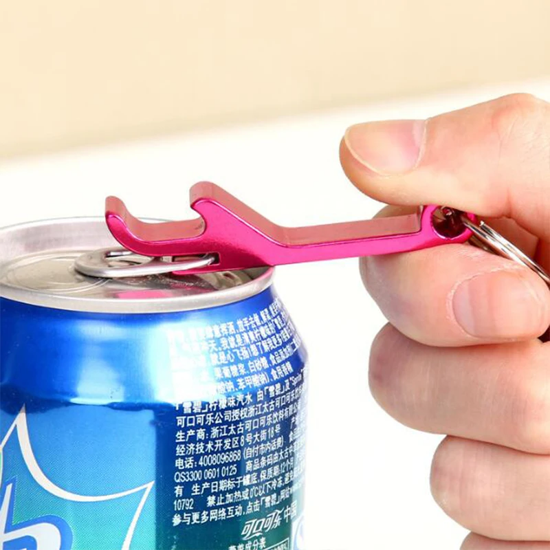 Портативная открывалка для бутылок брелок кухонные инструменты из алюминиевого