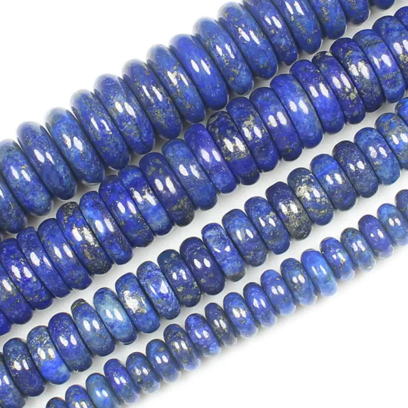 Модные ювелирные изделия Lapis Lazuli Rondelle Beads15/38 см бусины для изготовления ювелирных