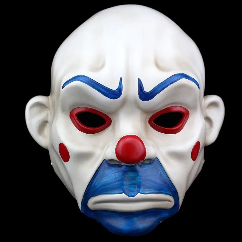 

High-grade Resin Joker Bank Robber Mask Clown Dark Knight Prop Masquerade Party Resin Masks on Sale Halloween Mask