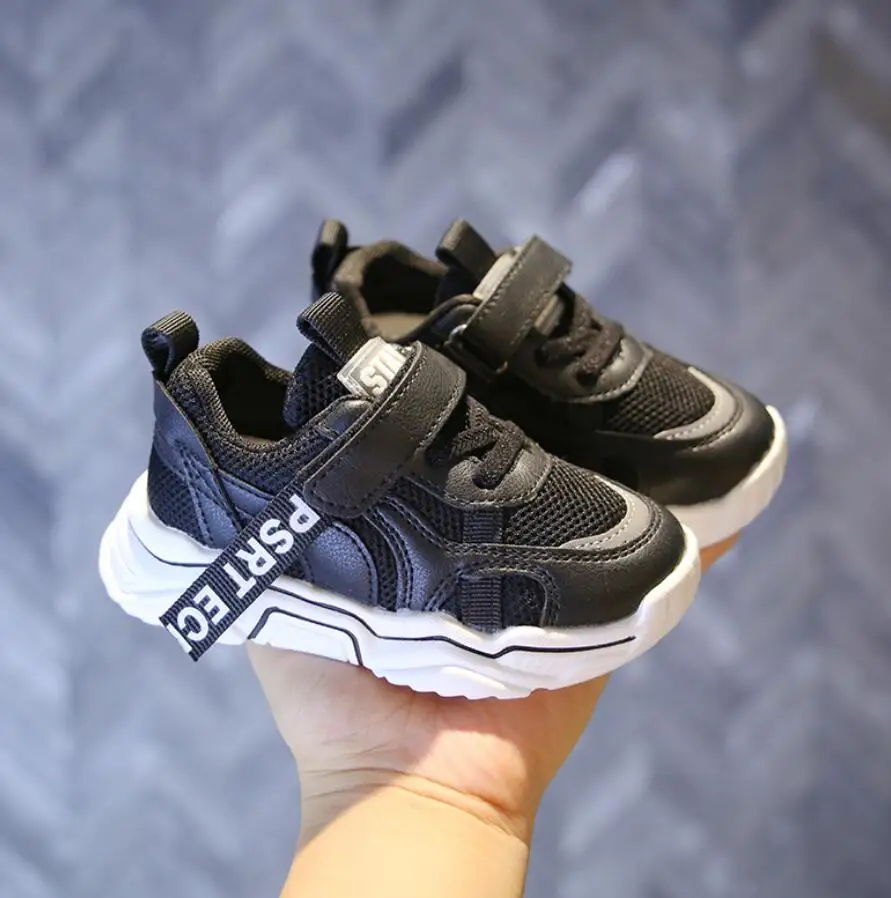 

2020 Autumn Children Sport Shoes Breathable Knitting Boys Sneakers Light Hook Kids Running Shoes Baby Casual Canvas Shoes