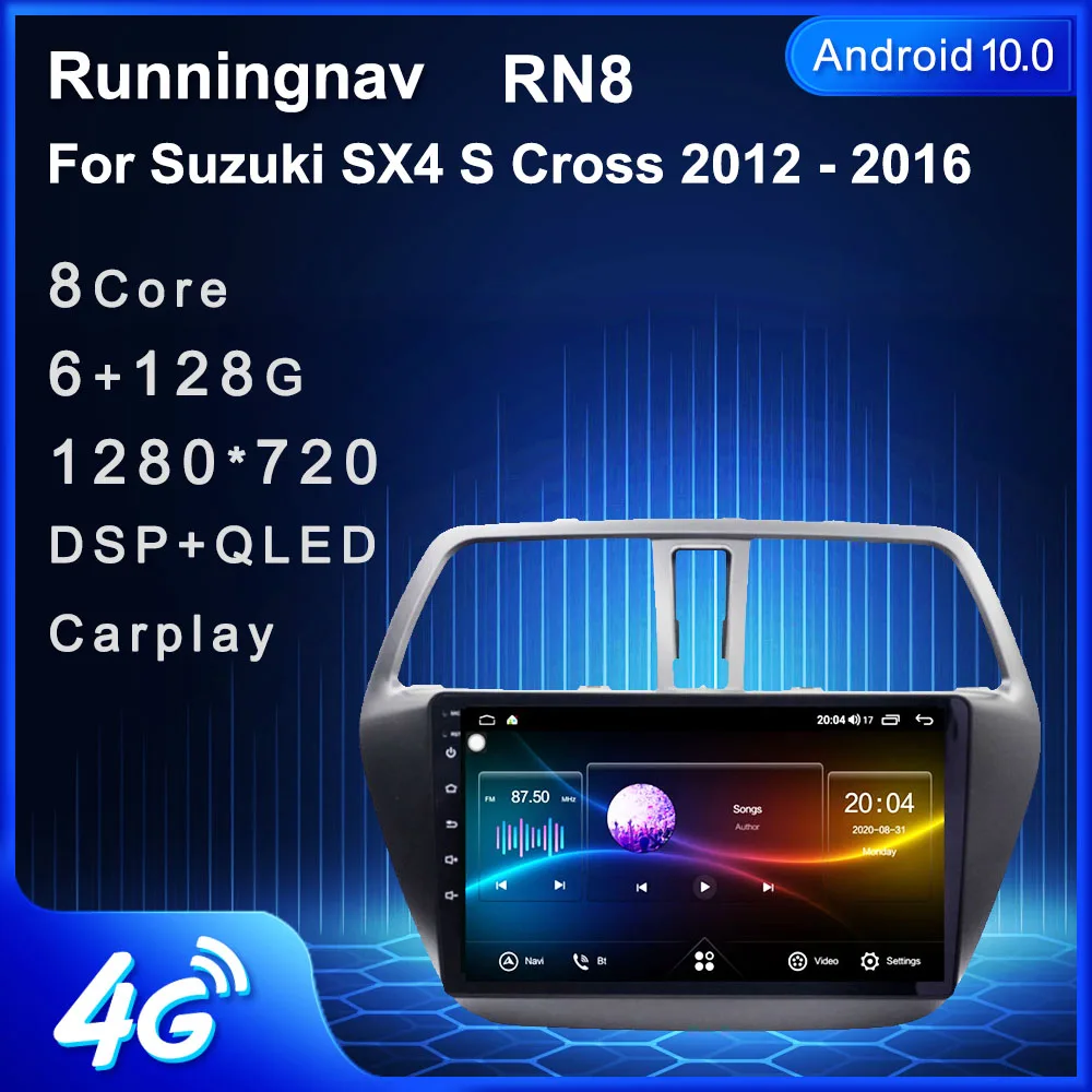 Radio con GPS para coche, reproductor Multimedia con Android 10,1, 9 pulgadas, 4G LTE, DVD, estéreo, para Suzuki s-cross SX4, 2014, 2015, 2016, 2017