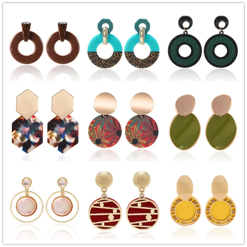 Женские винтажные серьги Kpop массивные корейские индийская бижутерия аксессуары