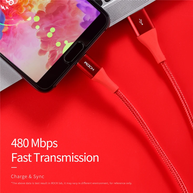 ROCK 5A usb type-C кабель для huawei mate 20 Pro Honor 10 USB Sync Quick 3 0 Шнур зарядное устройство телефона