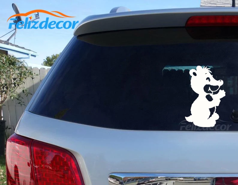 Счастливая родинка держит подбородок вручную Виниловая наклейка на автомобиль