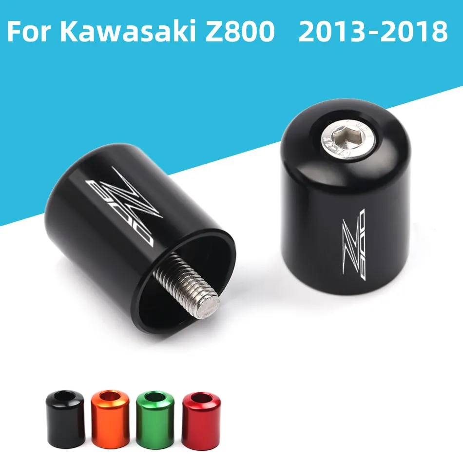 

For Kawasaki Z800 2013 2014 2015 2016 2017 2018 Motorcycle Accessories Green CNC Aluminum Handlebar Grips End Bar Cap End Plug