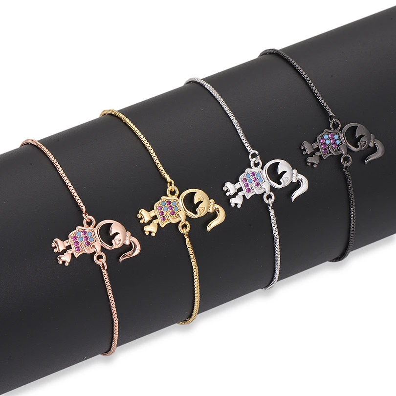 Симпатичный Шарм-браслет Pipitree для катания на коньках семейное ювелирное изделие