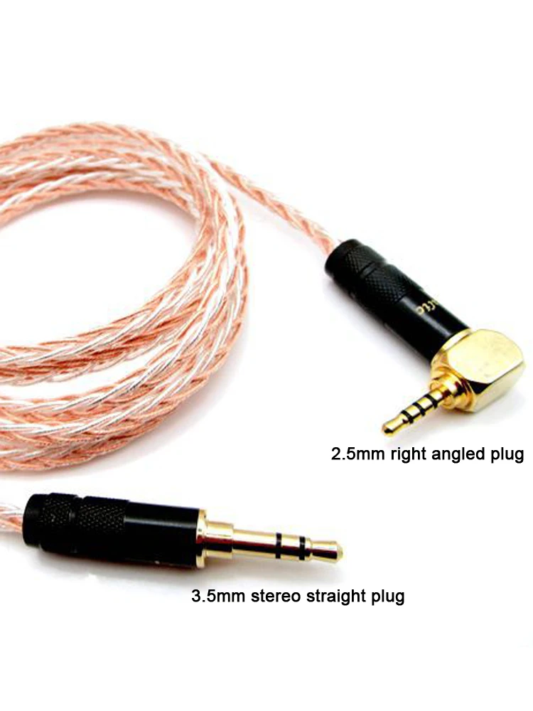 

Audiocrast 8Cores silver copper mixed 2.5mm to 3.5mm AUX Audio cable for ak240 ak380 dx200